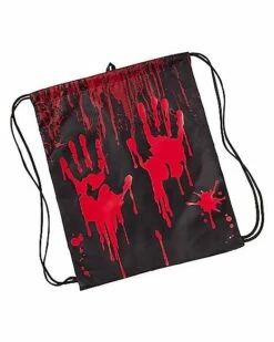 Black Blood Drip Cinch Bag