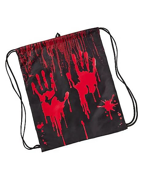 Black Blood Drip Cinch Bag 3 Black Blood Drip Cinch Bag