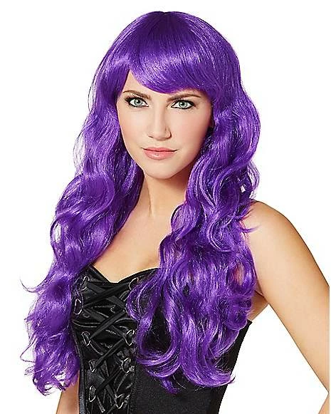 Purple Curls Wig 3 Purple Curls Wig