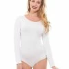Long Sleeve White Bodysuit 2 Long Sleeve White Bodysuit -The Haunted Closet Sales 01263821 a