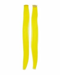 Yellow Clip In Hair Extensions
