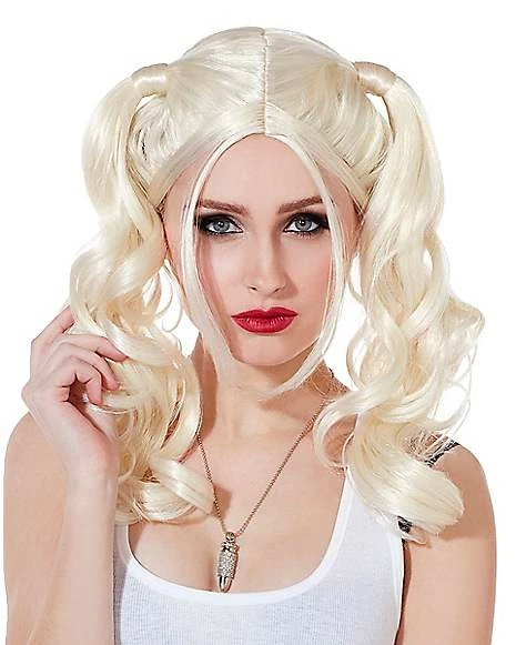 Blonde Pigtail Wig 3 Blonde Pigtail Wig