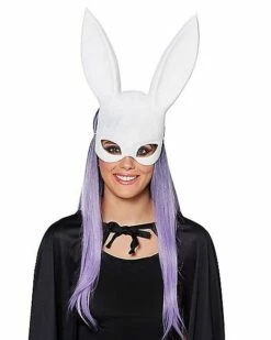 Black Glitter Bunny Mask -The Haunted Closet Sales 01347772 a 1