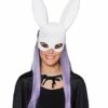White Glitter Bunny Mask -The Haunted Closet Sales 01347772 a