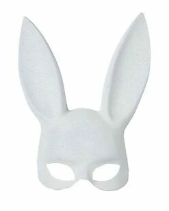 Black Glitter Bunny Mask -The Haunted Closet Sales 01347772 b 1