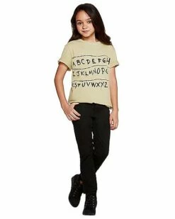 Kids Stranger Things Alphabet Wall T Shirt - Stranger Things -The Haunted Closet Sales 01381797 f