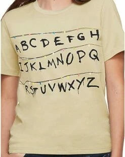 Adult Alphabet Wall T Shirt - Stranger Things -The Haunted Closet Sales 01381979 c