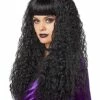 Black Crimped Wig With Bangs -The Haunted Closet Sales 01385707 a