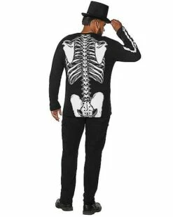 Long Sleeve Skeleton T Shirt -The Haunted Closet Sales 01395417 b