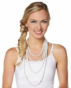 Faux Pearl Mermaid Necklace -The Haunted Closet Sales 01413715 b