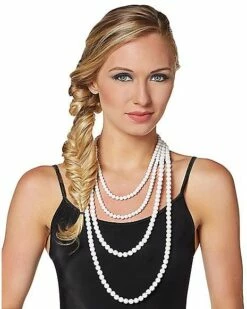 Faux Pearl Mermaid Necklace -The Haunted Closet Sales 01413715 c