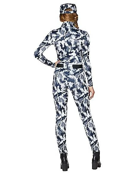 Adult Snow Camo Military Catsuit Costume 4 Adult Snow Camo Military Catsuit Costume - Image 2