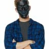 Black And Blue EL Wire Half Mask -The Haunted Closet Sales 01429216 a