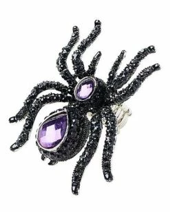 Purple Gem Spider Ring