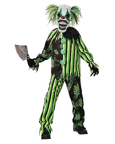 Kids Glow In The Dark Chaos Clown Costume 3 Kids Glow In The Dark Chaos Clown Costume