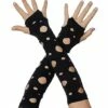 Tattered Black Arm Warmers -The Haunted Closet Sales 01446541 a