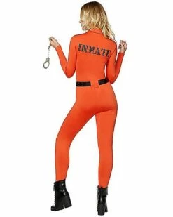 Adult Prisoner Catsuit Costume 6 Adult Prisoner Catsuit Costume -The Haunted Closet Sales 01464726 b