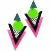 '80s Geometric Earrings 1 '80s Geometric Earrings -The Haunted Closet Sales 01470871 a