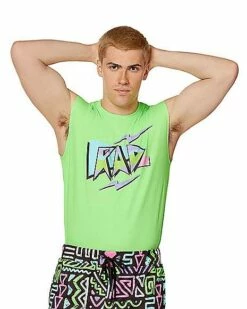 Rad 80s Style Sleeveless T Shirt