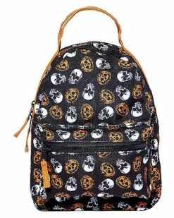 Skull And Pumpkin Mini Backpack