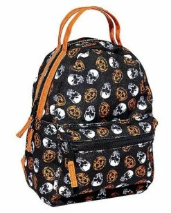 Skull And Pumpkin Mini Backpack -The Haunted Closet Sales 01548809 c