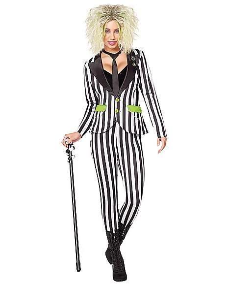 Adult Women's Beetlejuice Costume - Beetlejuice 3 Adult Women's Beetlejuice Costume - Beetlejuice