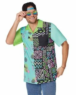 Adult '80s Button Down Shirt