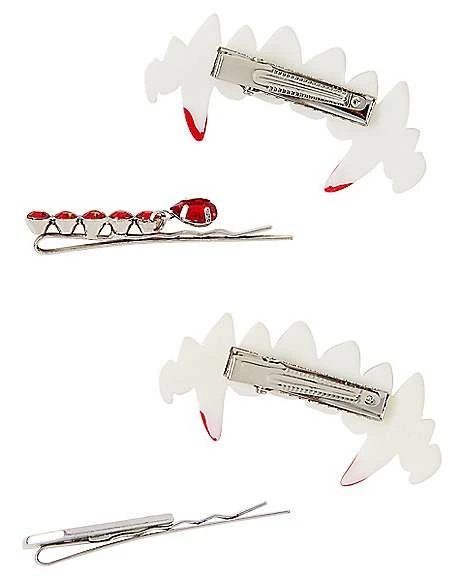 Vampire Teeth Hair Clips 4 Vampire Teeth Hair Clips - Image 2