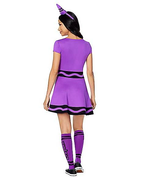 Adult Vivid Violet Crayon Dress Costume - Crayola 4 Adult Vivid Violet Crayon Dress Costume - Crayola - Image 2