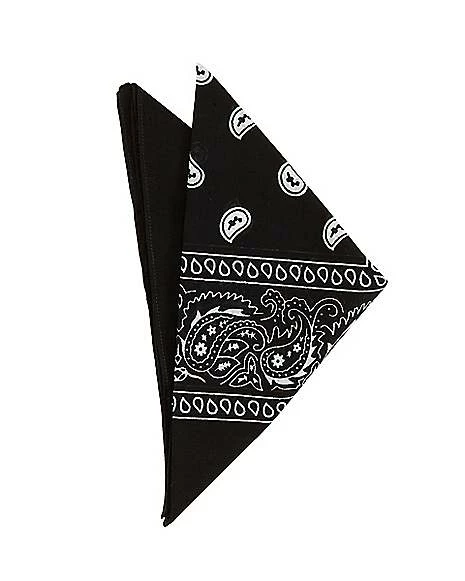 Black Paisley Bandana 3 Black Paisley Bandana