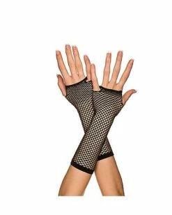 Mini Dimaond Net Black Child Gloves